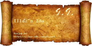 Illés Ida névjegykártya