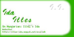 ida illes business card